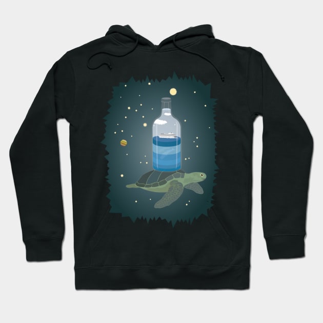 Bottle ship Hoodie by mypointink
